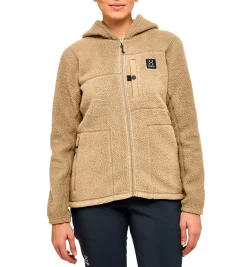 Haglöfs Malung Pile Hood Fleecetrøje Dame, sand