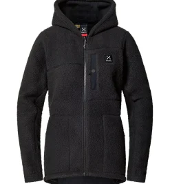 Haglöfs Malung Pile Hood Fleecetrøje Dame, Sort