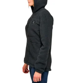 Haglöfs Malung Pile Hood Fleecetrøje Dame, Sort