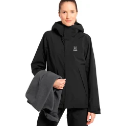 Haglöfs Stuga 3-i-1 Vinter- og skijakke Dame, sort