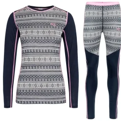 Kari Traa Mina Merinould Skiundertøjssæt Dame, royal