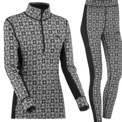 Kari Traa Rose H/Z Merinould Skiundertøjssæt Dame, black