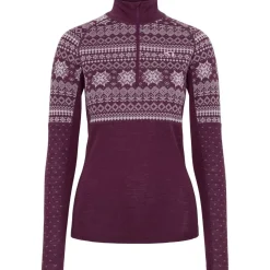 Kari Traa Vilma H/Z Merinould Skiundertøjssæt Dame, wine