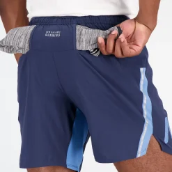 New Balance Graphic Impact Run 7-Inch Shorts Herre