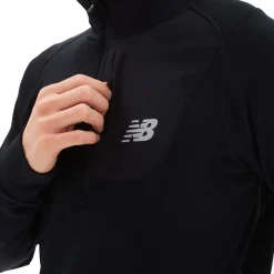 New Balance Heat Grid Half Zip Herre, sort