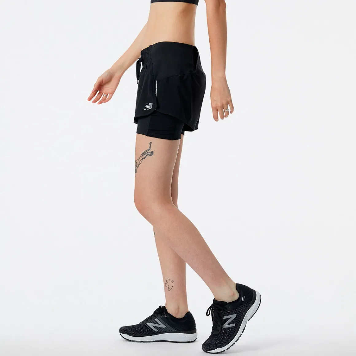 New Balance Impact Run 2 in1 Short Dame