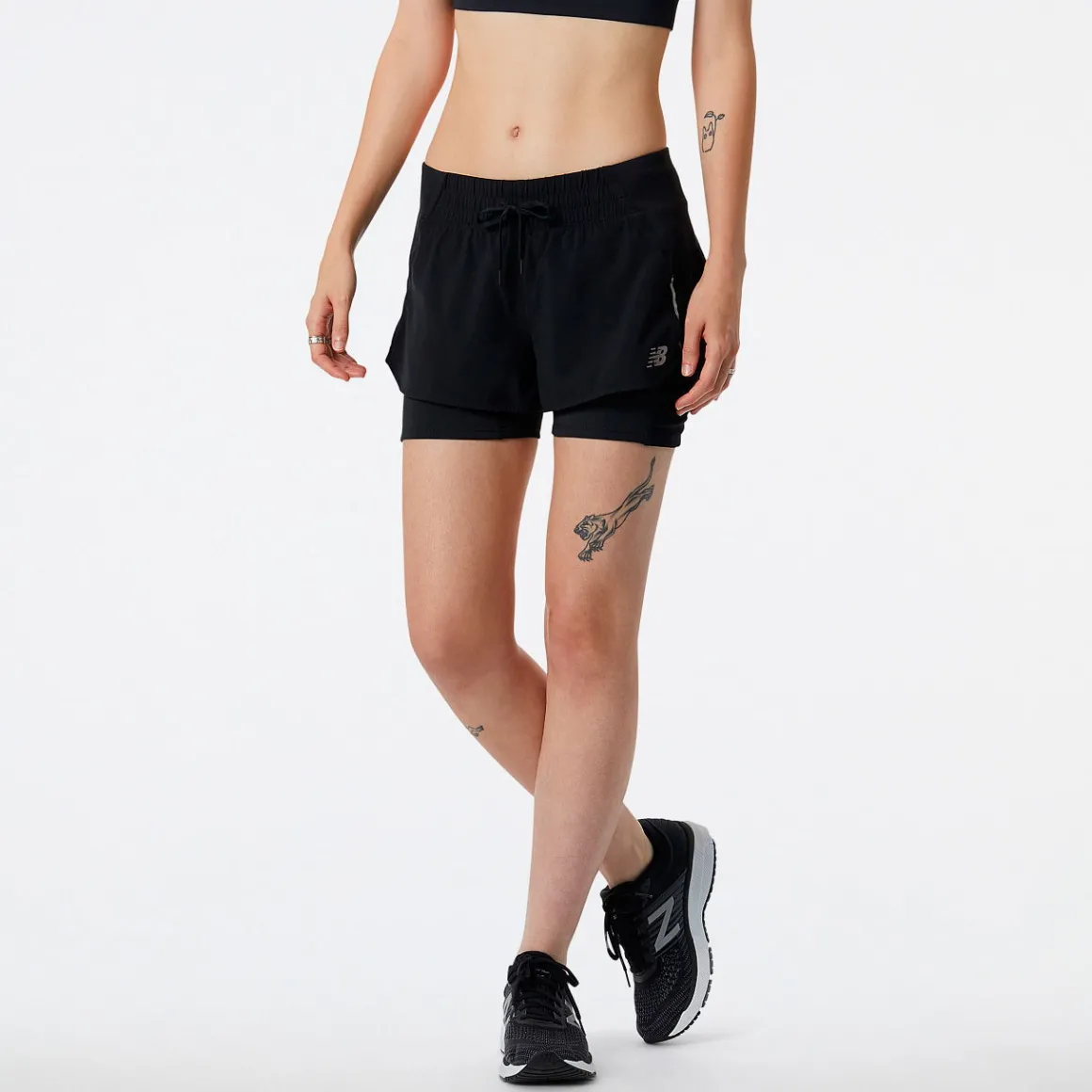 New Balance Impact Run 2 in1 Short Dame