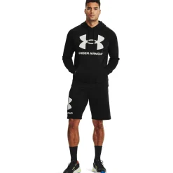 Under Armour Rival Fleece Big Logo Hoodie Herre, sort