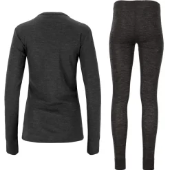 Whistler Cerro Merinould Skiundertøjssæt Dame, black