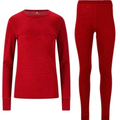 Whistler Cerro Merinould Skiundertøjssæt Dame, sun-dried tomato