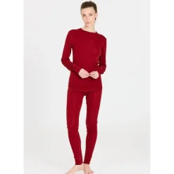 Whistler Cerro Merinould Skiundertøjssæt Dame, sun-dried tomato