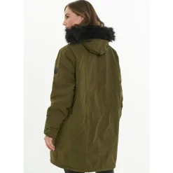 Whistler Nala Melange Parka Vinterjakke Dame, olive